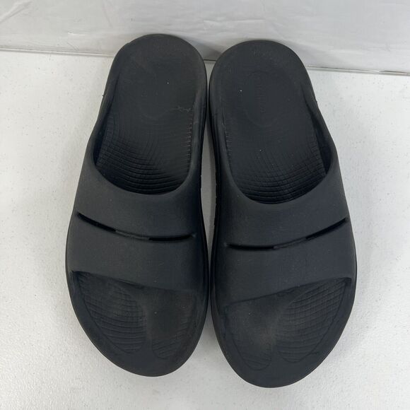 Oofos OOahh Black Unisex EU 39 Men 6 Women 8 Recovery Comfort Lightweight Slides - Picture 7 of 12